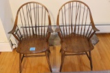 (2) Oak Windsor Style Armchairs