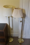 (2) Brass Floor Lamps