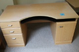 Double Pedestal Desk w/ Pull Out