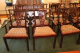(12) Mahogany Chippendale Style Armchairs