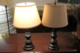 (2) Cast Metal Table Lamps
