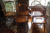 (5) Cherry Windsor Style Chairs