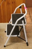 (2) Foot Stools & Metal Chair