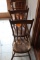 (4) Antique Wood Arrow Back Plank Seat Chairs