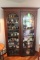 Antique Two Door Mahogany China Cabinet