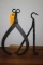 Wrought Iron Wall Mount Hook & Tongs