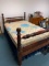 Four Post Double Bed w/ Mattress & Box spring