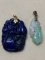 (2) Carved Stone Pendants