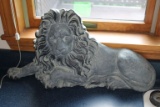 Cast Metal Lion Sculpture