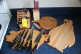 Wusthof Knife Set w/Block & Cutting Boards