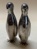 Pair of Sterling Silver Penguin Shakers