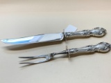 (2) Piece Sterling Silver Handle Carving Set