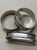 (3) Sterling Silver Napkin Rings