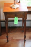 Antique Birch Turned Leg Stand