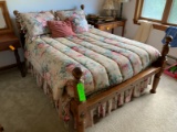 Converted Four Post Cannonball Rope Bed