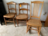 (3) Cane Seat Chairs