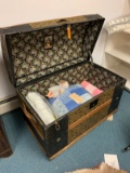 Antique Dome Top Trunk w/ Bedding