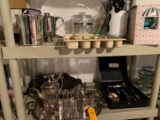 Lot of Asst. Silver-plate & Stainless Steel Kitchenware