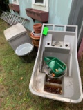 Poly Garden Cart w/ Planters & Tote