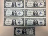 (7) Assorted U.S. $1.00 Silver Certificates