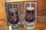 (2) Antique Dietz Kerosene Lanterns