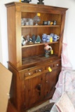 Pine Step Back Cupboard