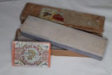 (2) Antique Pike Manufacturing Co. Sharpening Stones