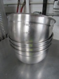 (4) Stainless Steel 6 Qt. Bowls