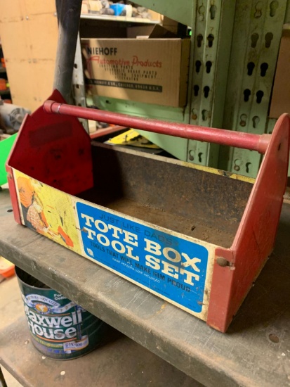 Vintage New York Toy Tote Box Tool Set