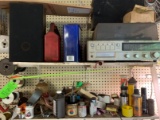 Contents of Shelf Unit and Spools of Wire