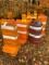 Lot of Traffic Barrels, Road Cones & Safety Fence