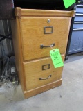 Oak Finish Two Drawer File Cabinet