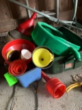 Lot of Funnels & Oil Pans