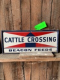 Beacon Feeds Cattle Crossing Sign, 11 1/2