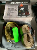 Tow Straps and Emergency Road Kit