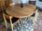 Danish Oval Table with (1) Leaf & (5) Chairs
