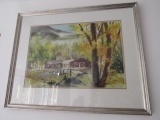 Country Barn Scene Watercolors