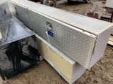 (2) Aluminum VWS Diamond Plate Truck Rail Toolboxes