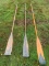 (3) 12' Wood Sweep Oars Ornamental