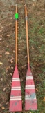 Circa 1923 Wood Sculling Oars