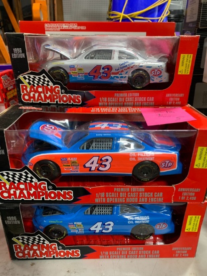 (5) Racing Champions 1:18 Scale Diecast Stock Car Replicas