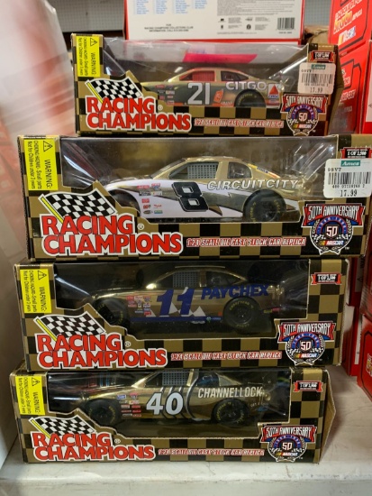 (7) Racing Champions 1:24 Scale Diecast Stock Car Nascar