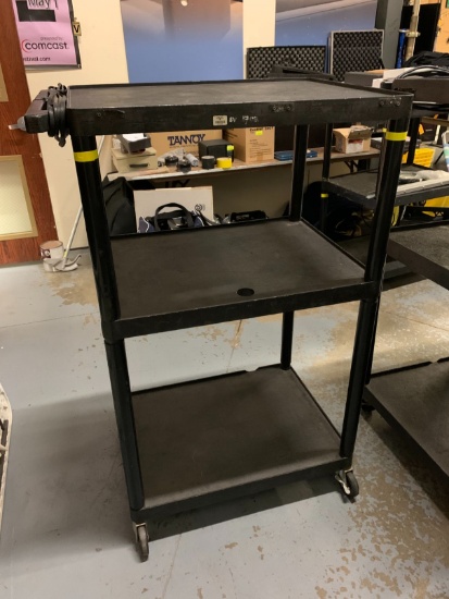 3-Tier Rolling Poly AV Cart