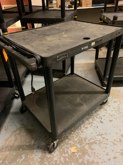 2-Tier Rolling Poly AV Cart