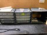 (2) 4-Drawer Poly Storage Units w/ Fasteners