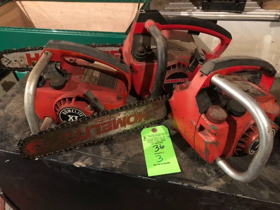 (3) Homelite XL Chainsaws