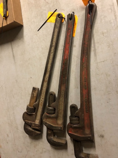 (3) 24" Pipe Wrenches