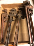 (4) USA Made Pipe Wrenches