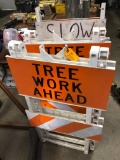 (3) Sandwich Board Construction Signs