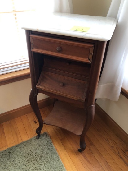 Marble Top Mahogany Stand